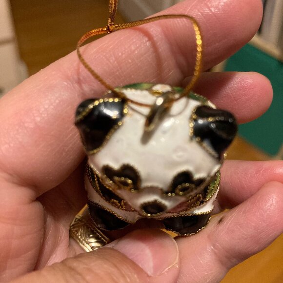 Vintage Cloisonne Panda Hanging Ornament - Picture 4 of 5